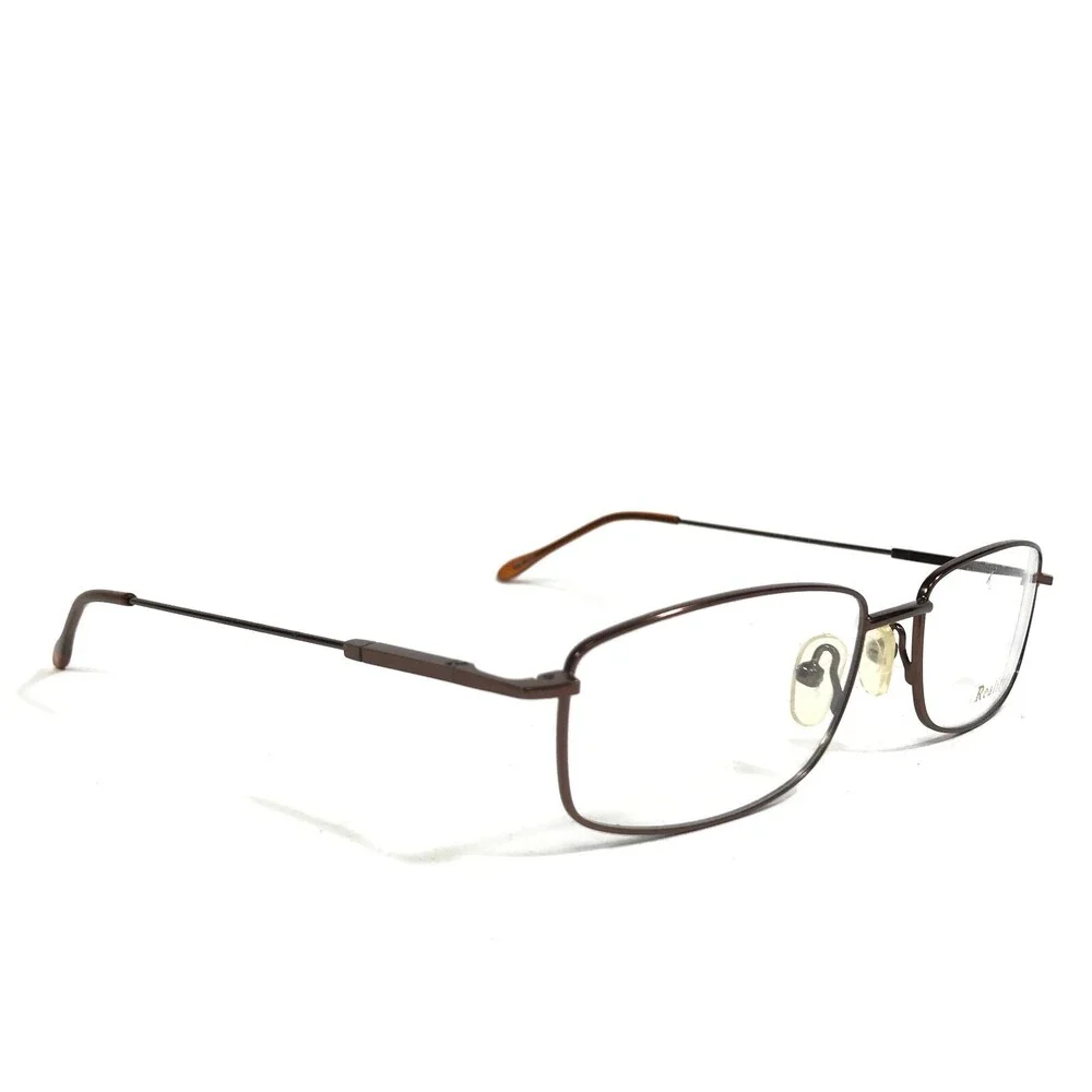 Reality R 3776 BROWN Eyeglasses Frames Rectangular Full Rim 56-17-145